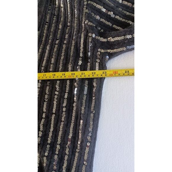 Vintage Evan Picone Sequin Cardigan Sweater Angora Lambswool Blue Women’s S - Picture 6 of 8